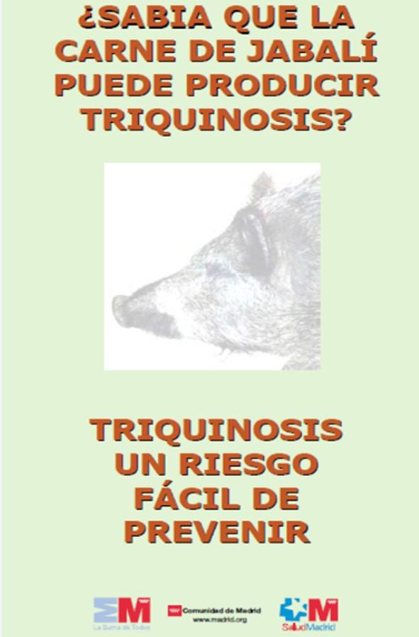 Portada del tríptico sobre triquinosis