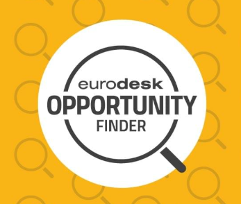Logo amarillo de Eurodesk