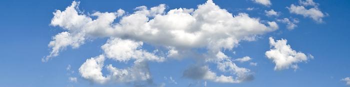 Imagen de un cielo azul con nubes