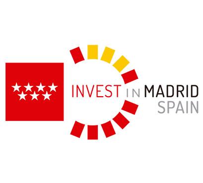 Logo con letras de Invest in Madrid