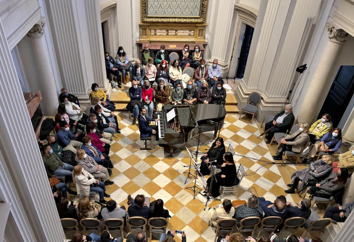 Image Concert by Pablo Rubén Maldonado, María Mezcle and Chelo Pantoja at the Infante Don Luis de Borbón Palace in Boadilla del Monte