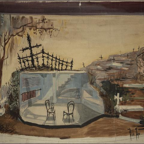 Escenografia para "Los verdes campos del Edén" (Antonio Gala), Pablo Gago (1960) - Museo Nacional del Teatro de Almagro_