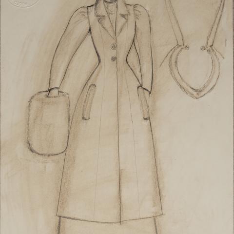 Figurín para "El pato silvestre" (Ibsen), de Elisa Ruiz (1982) - Museo Nacional del Teatro de Almagro_