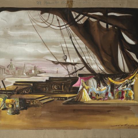 Escenografía para "El anzuelo de Fenisa" (Lope de Vega), 1961 - Museo Nacional del Teatro de Almagro_