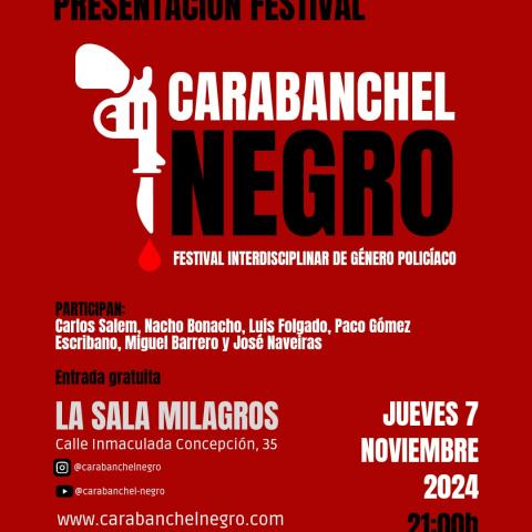 Cartel de la edición de 2024 del Festival "Carabanchel Negro"_