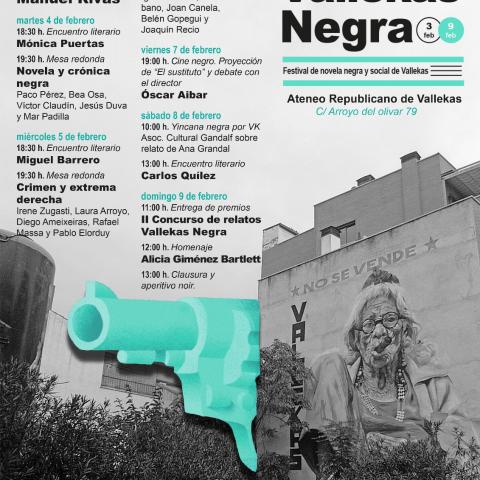 Cartel para la edición de 2025 del Festival "Vallekas Negra"_